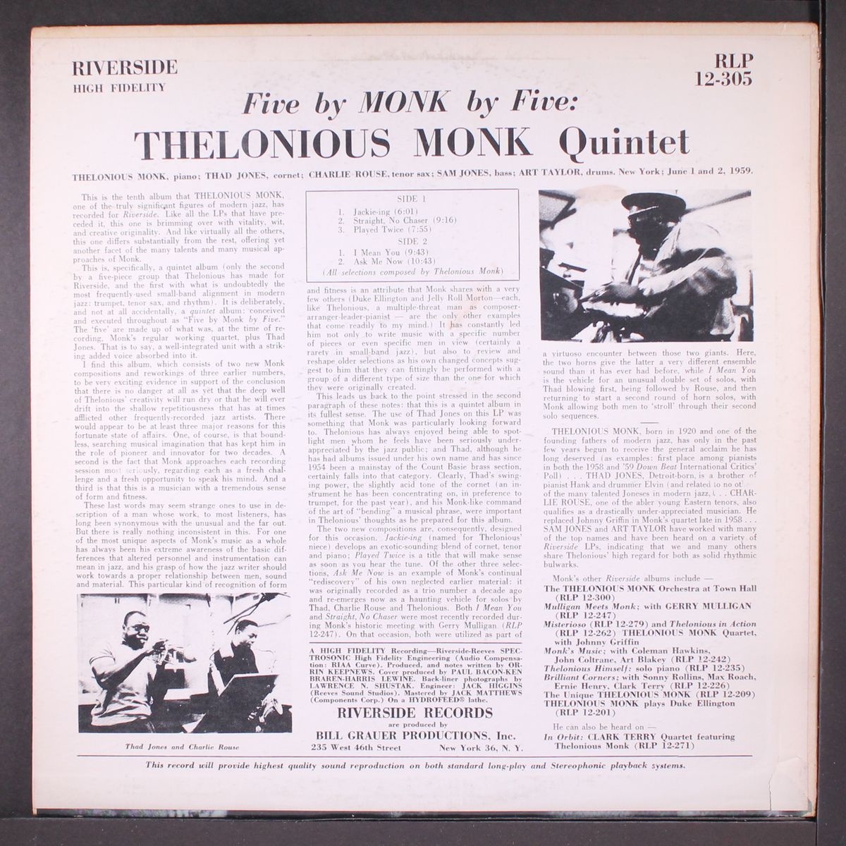 5 by monk by 5 by THELONIUS MONK