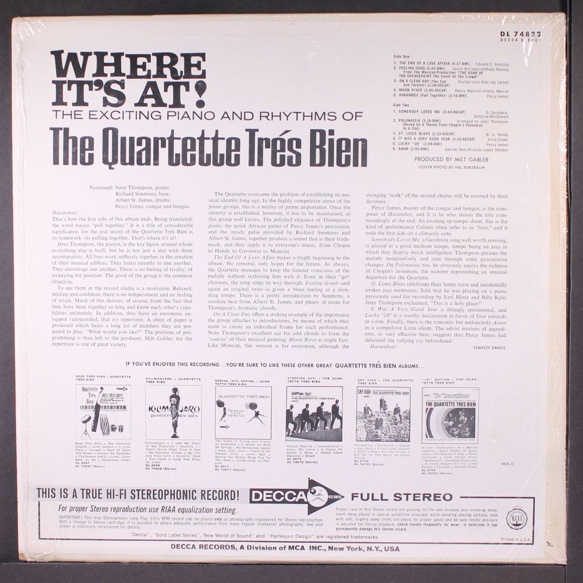 where it's at by QUARTETTE TRES BIEN