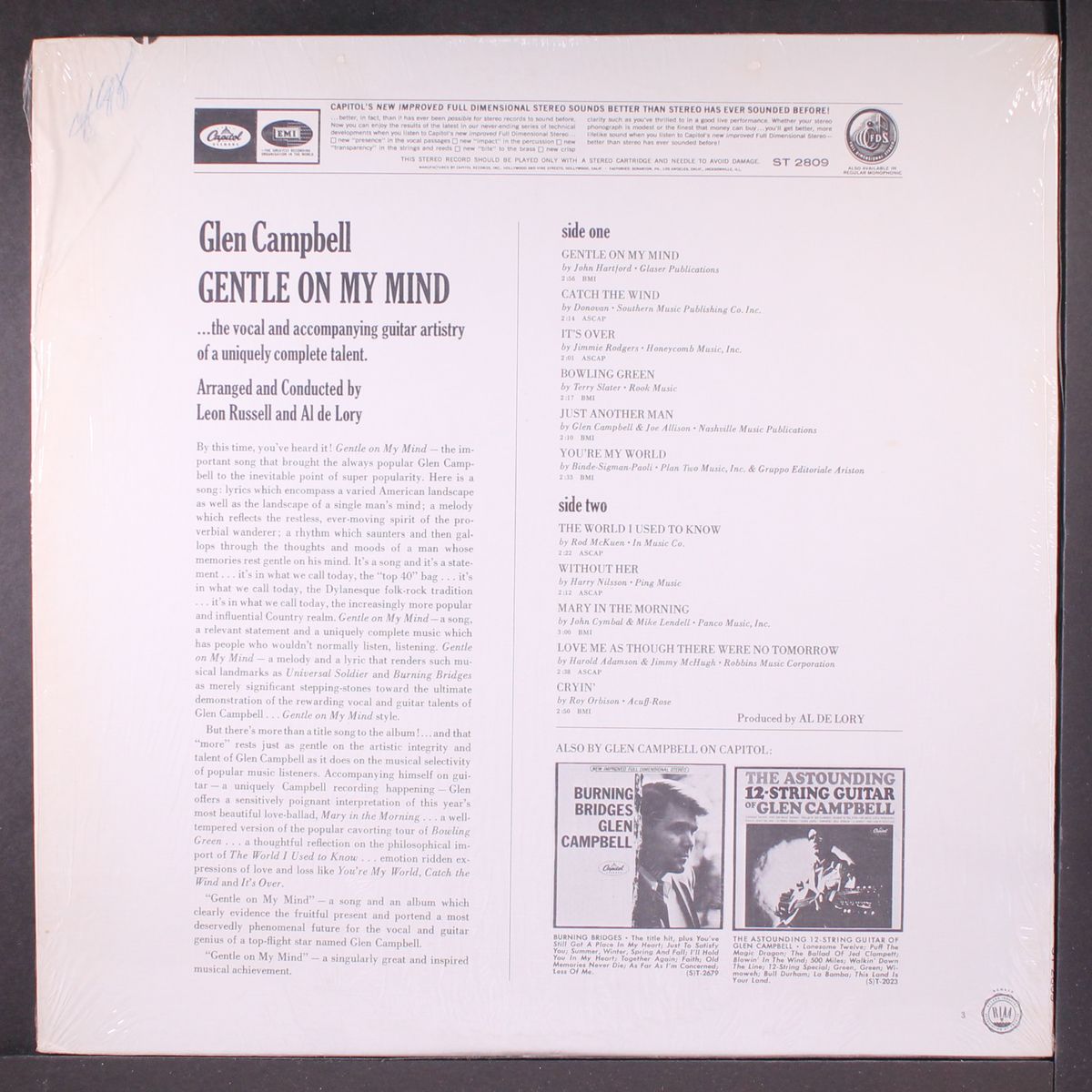 gentle on my mind by GLEN CAMPBELL