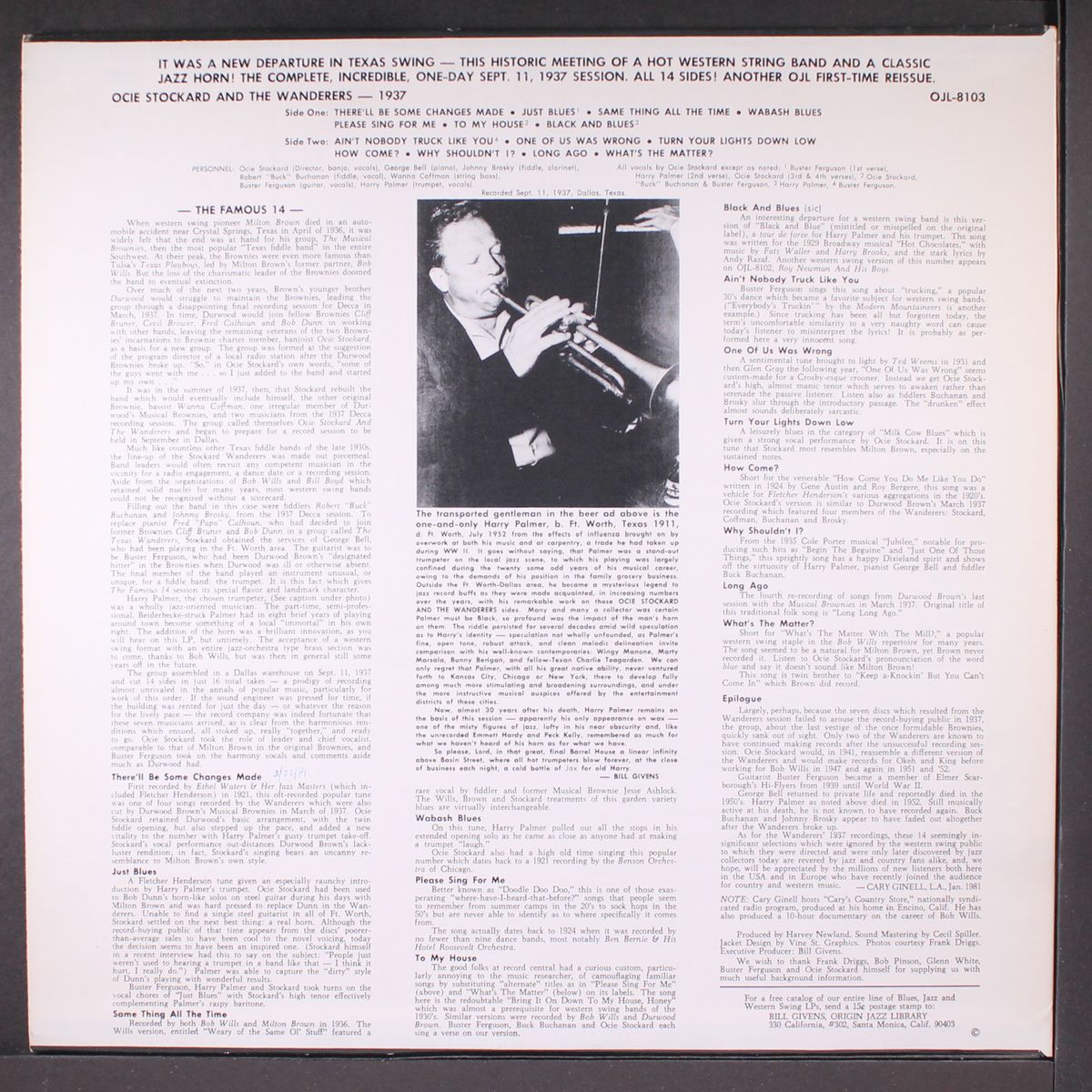 1937 by OCIE STOCKARD & WANDERERS