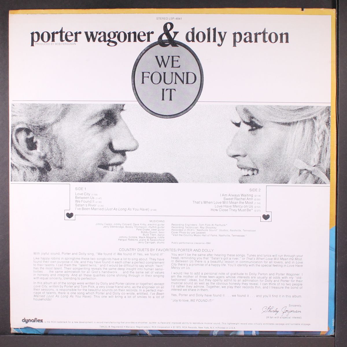we found it by PORTER WAGONER & DOLLY PARTON