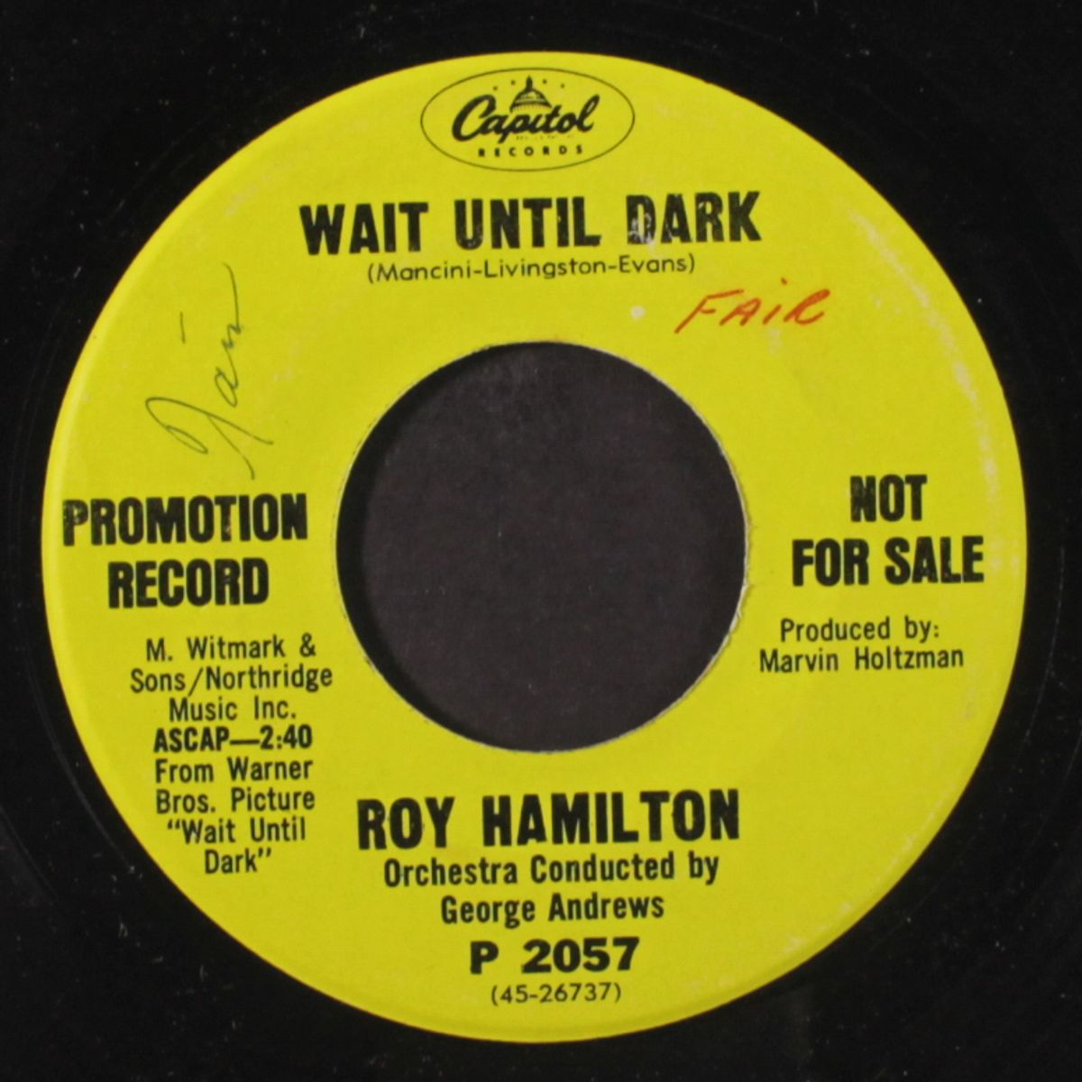wait until dark / let this world be free by ROY HAMILTON