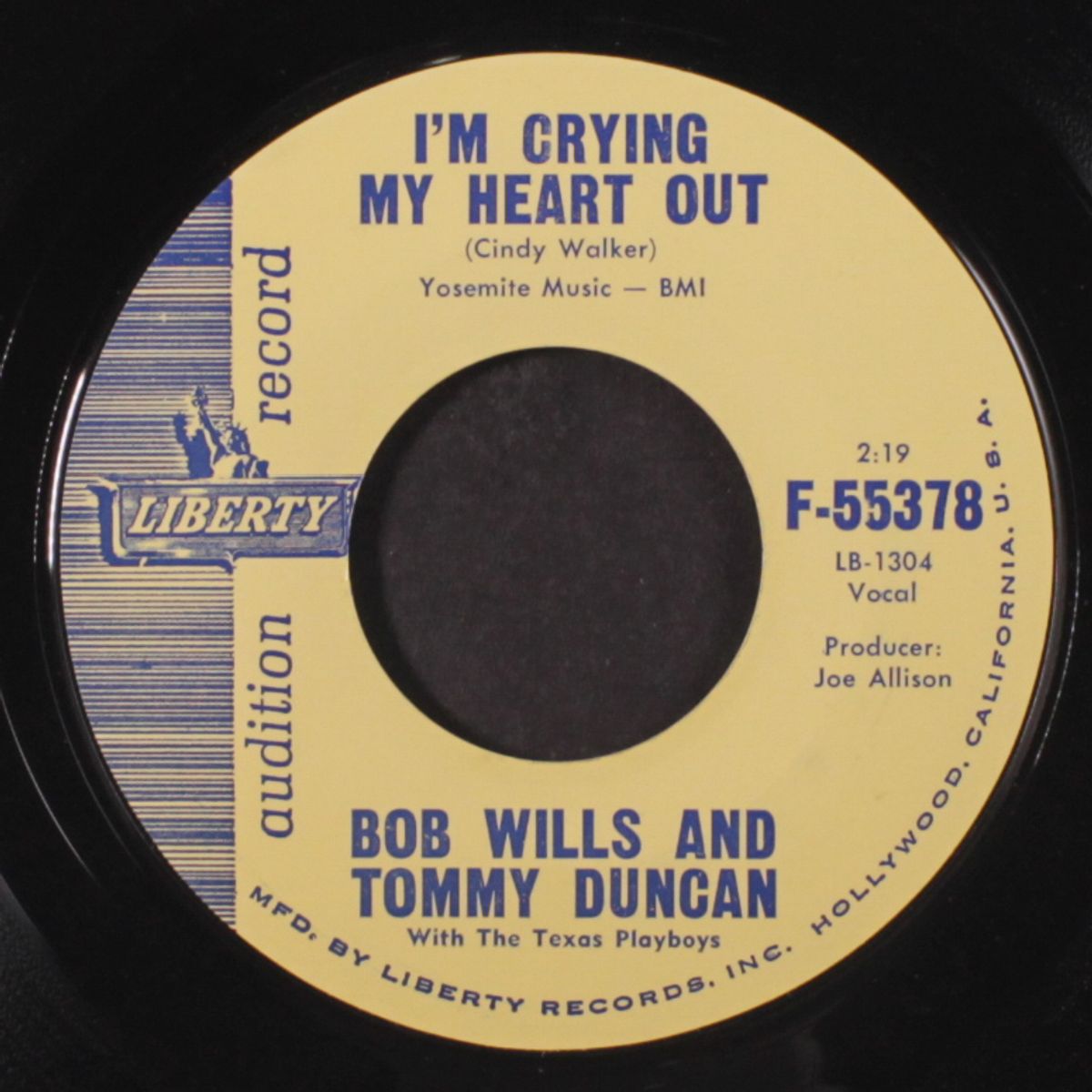 siesta / i'm crying my hear out by BOB WILLS & TOMMY DUNCAN