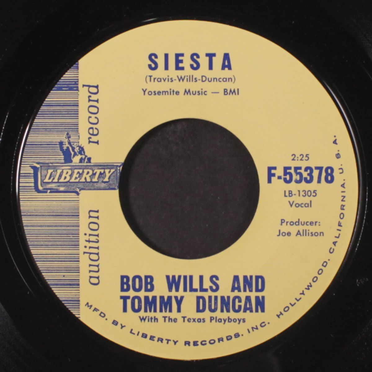 siesta / i'm crying my hear out by BOB WILLS & TOMMY DUNCAN