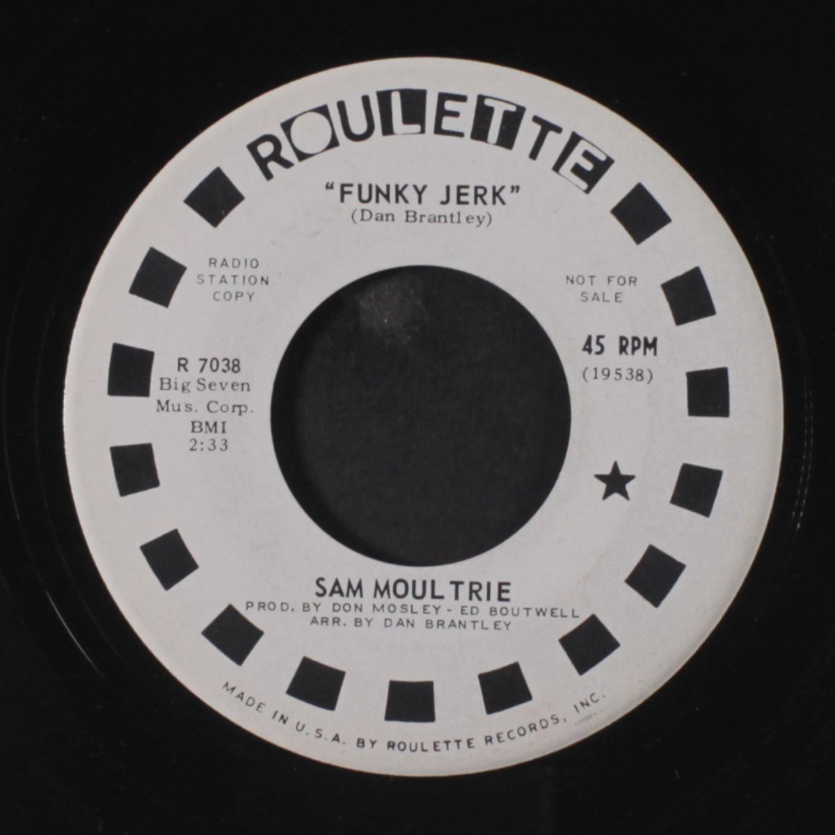 funky jerk / the promised land by SAM MOULTRIE