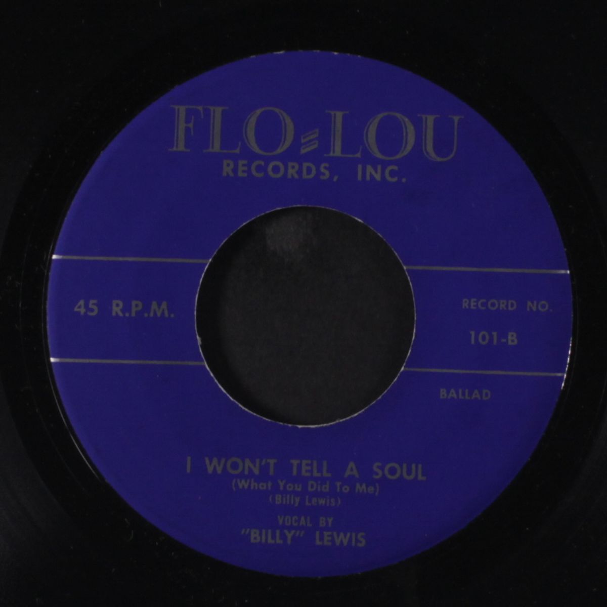 stool pigeon baby / i won't tell a soul by BILLY LEWIS & GROUP