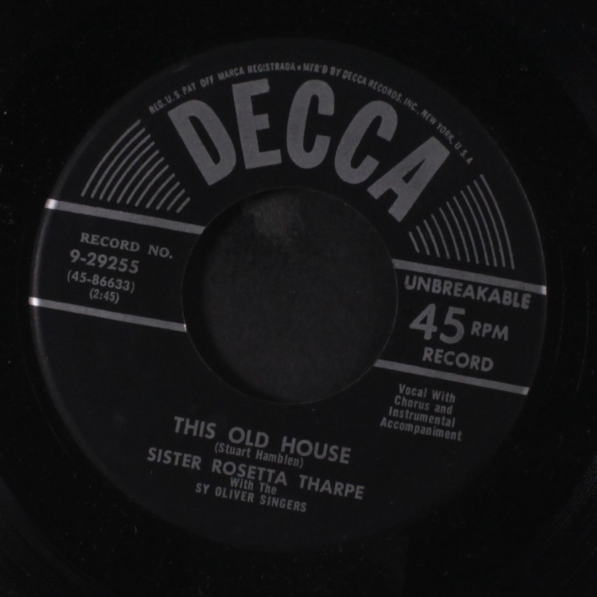 go ahead / this old house by SISTER ROSETTA THARPE
