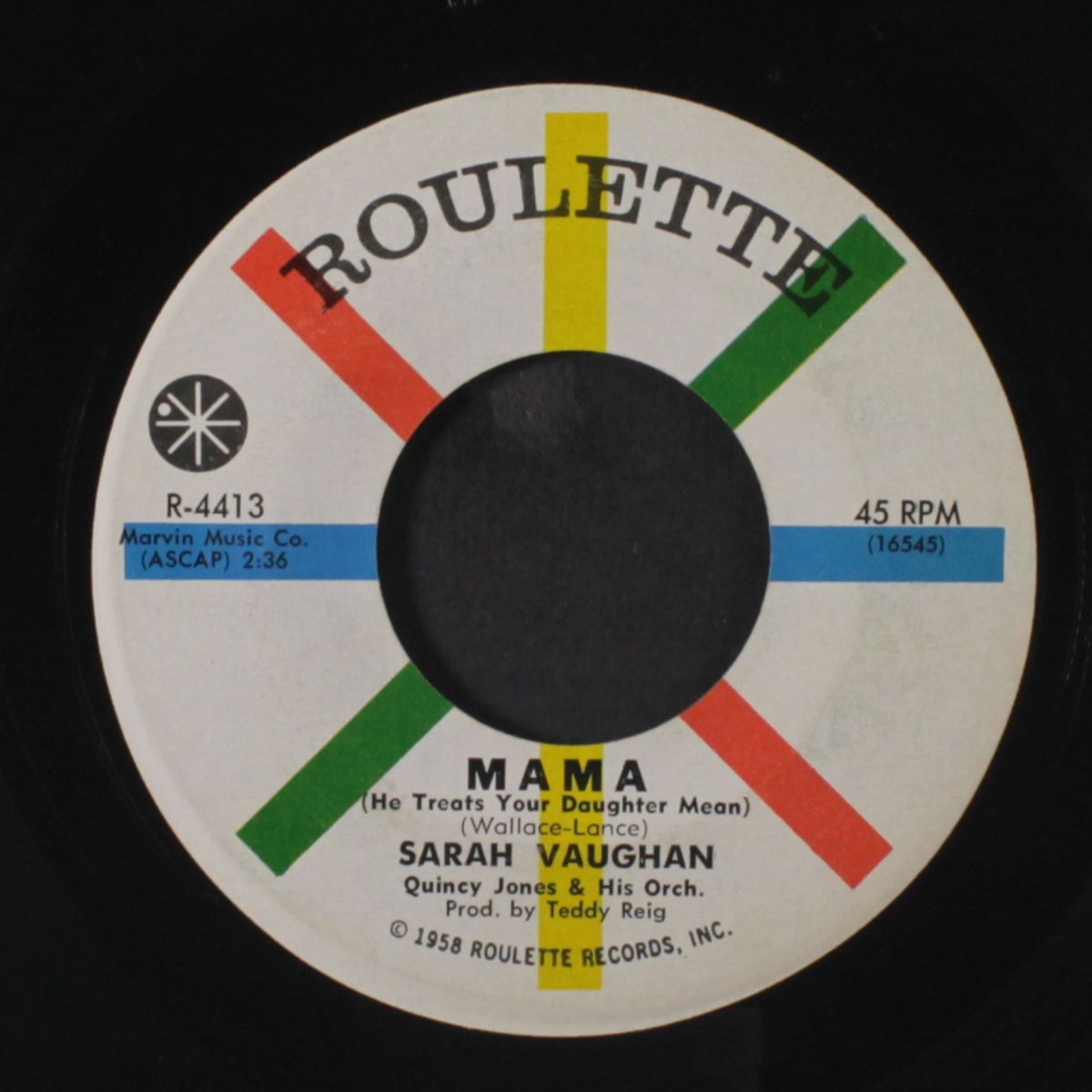 mama, he treats your daughter mean by SARAH VAUGHAN