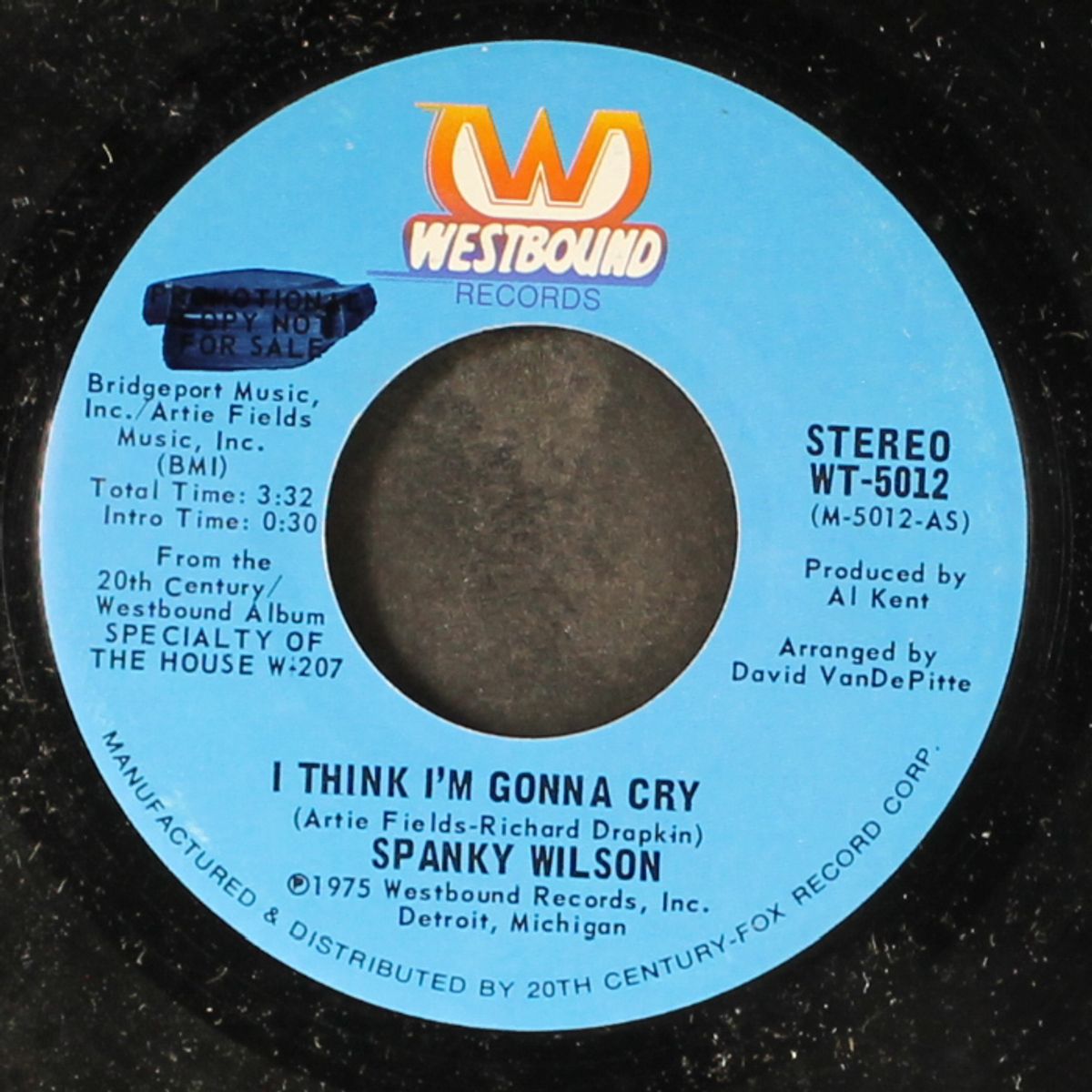 i think i'm gonna cry / non-stop flight by SPANKY WILSON