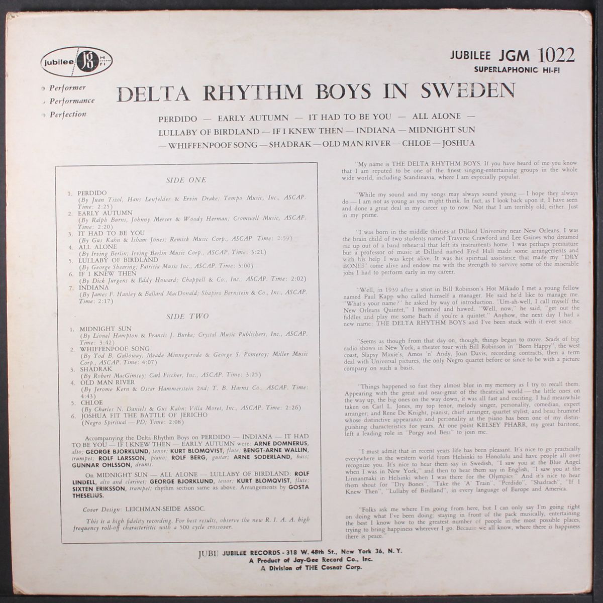 in sweden by DELTA RHYTHM BOYS