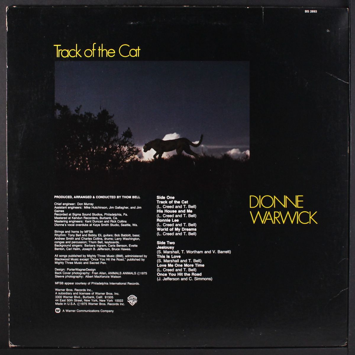 track of the cat by DIONNE WARWICK