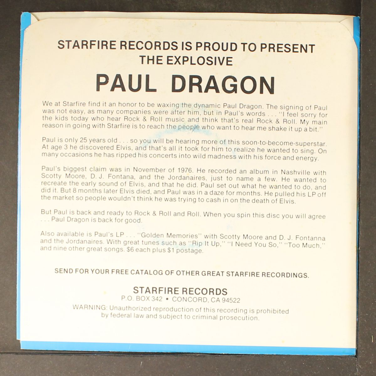 memphis blue streak / funny how time slips away by PAUL DRAGON