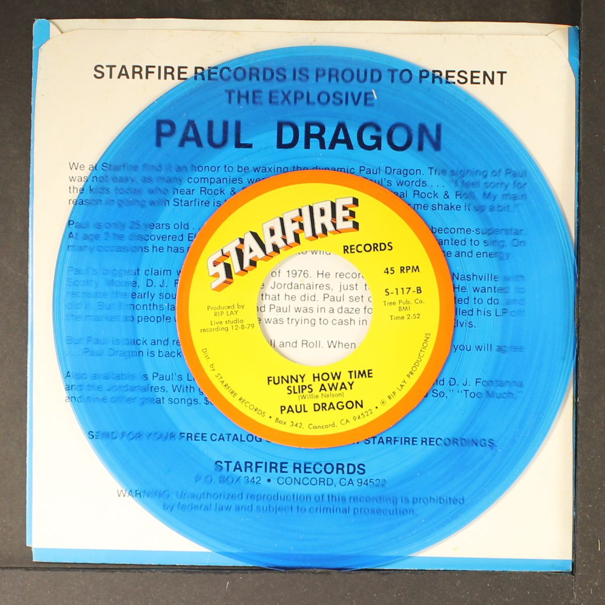 memphis blue streak / funny how time slips away by PAUL DRAGON
