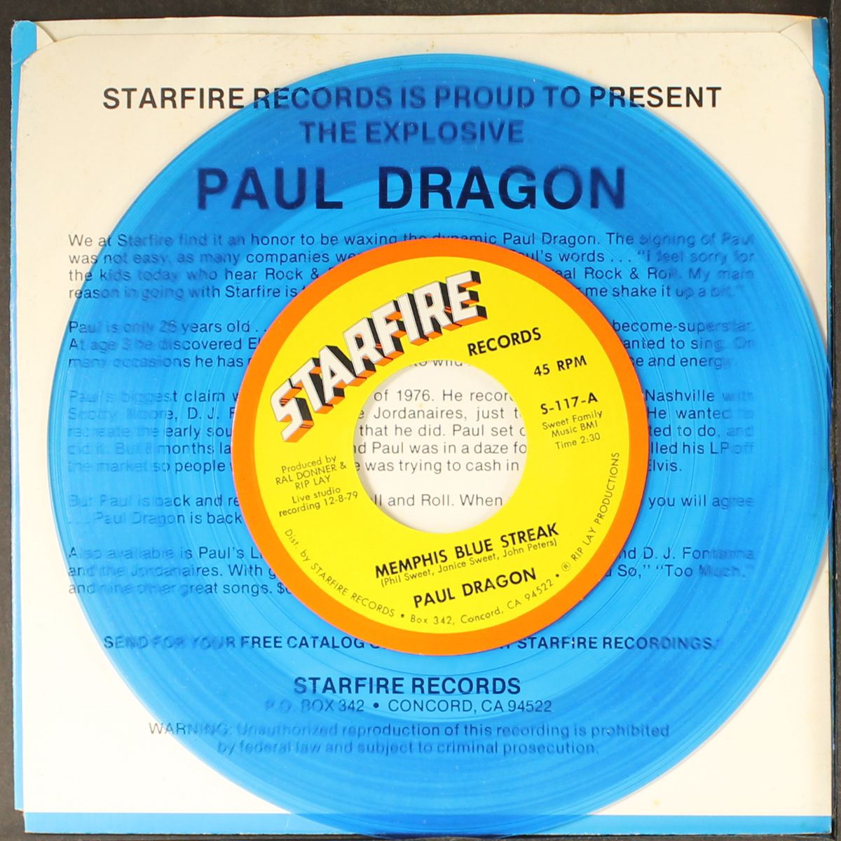 memphis blue streak / funny how time slips away by PAUL DRAGON