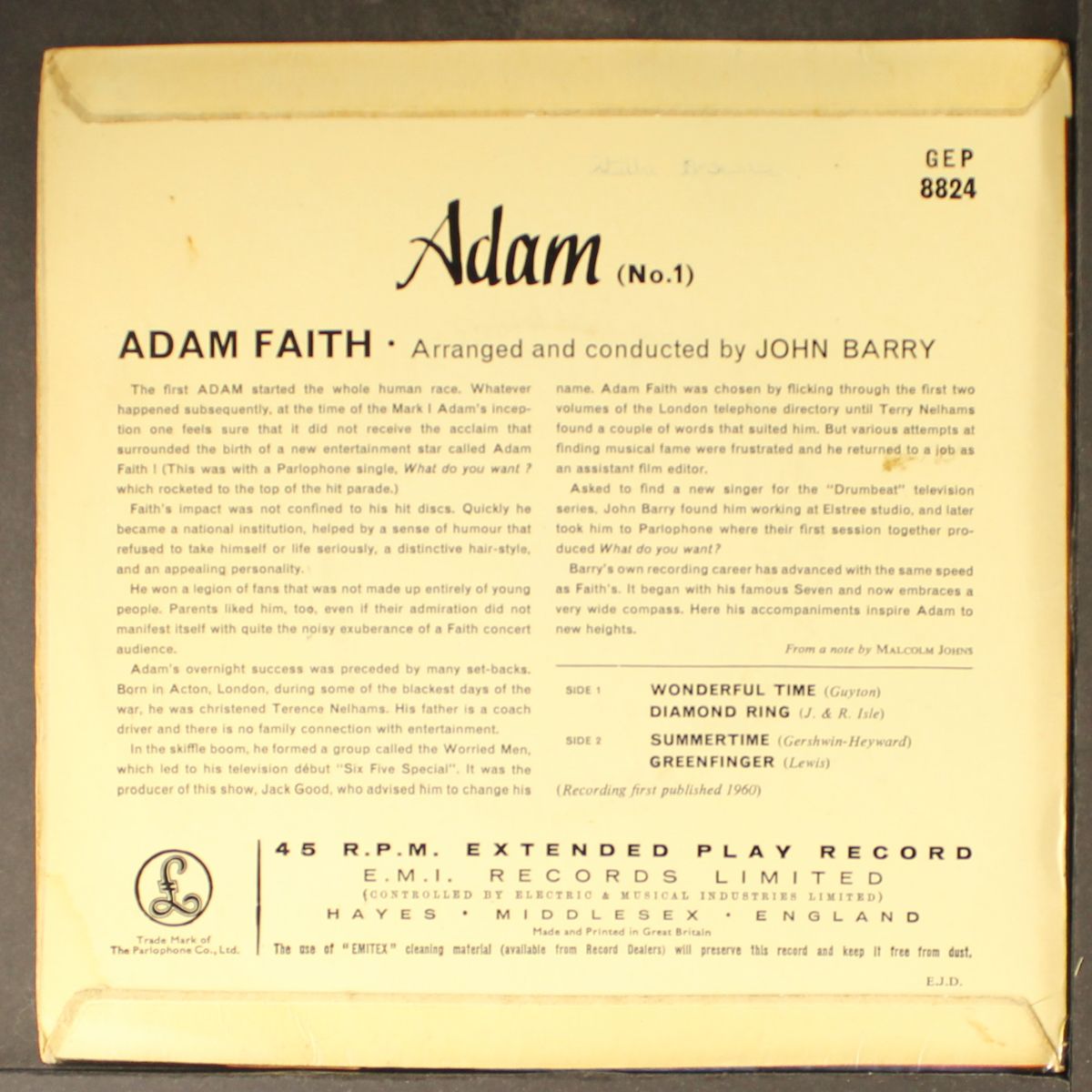 adam by ADAM FAITH