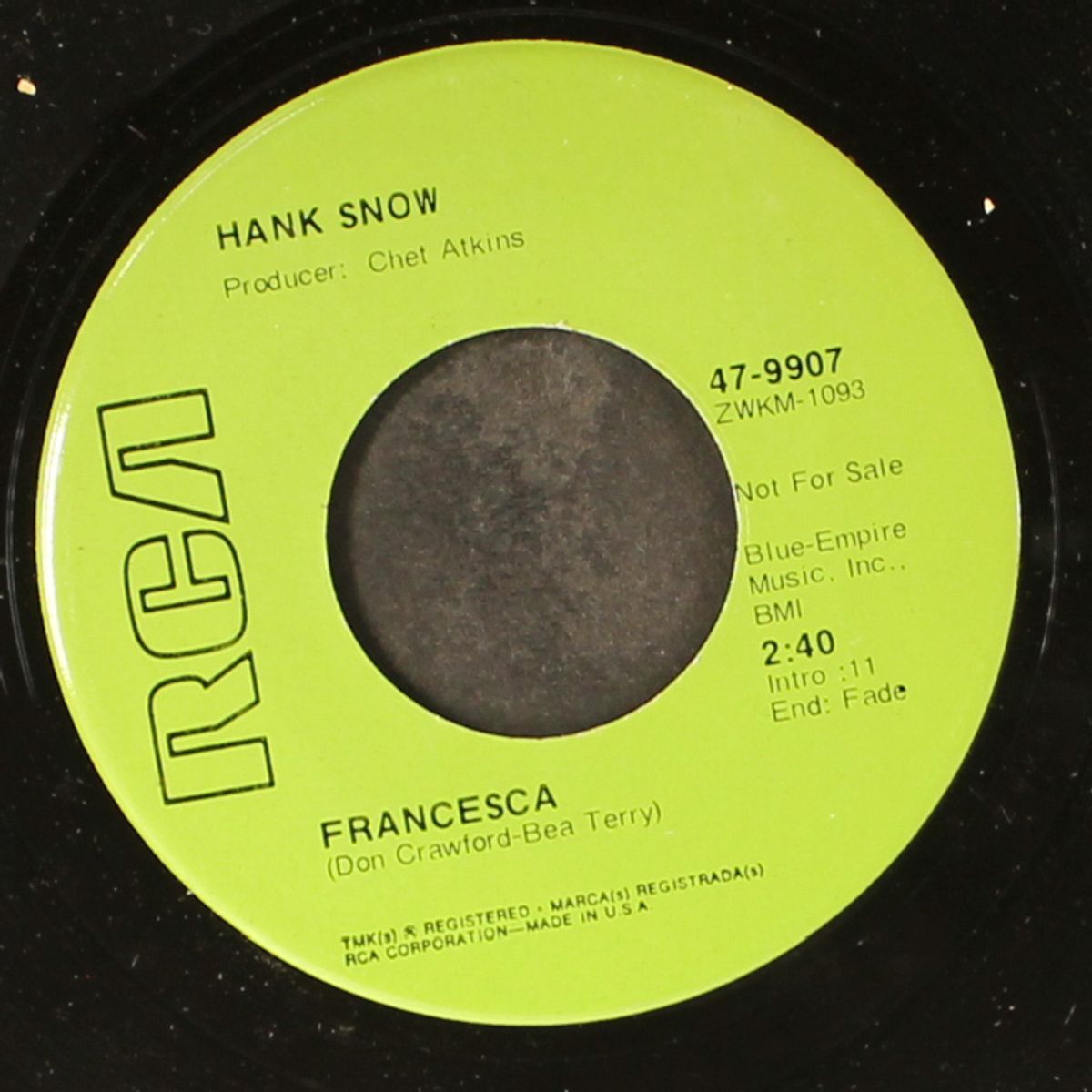 come the morning / francesca by HANK SNOW