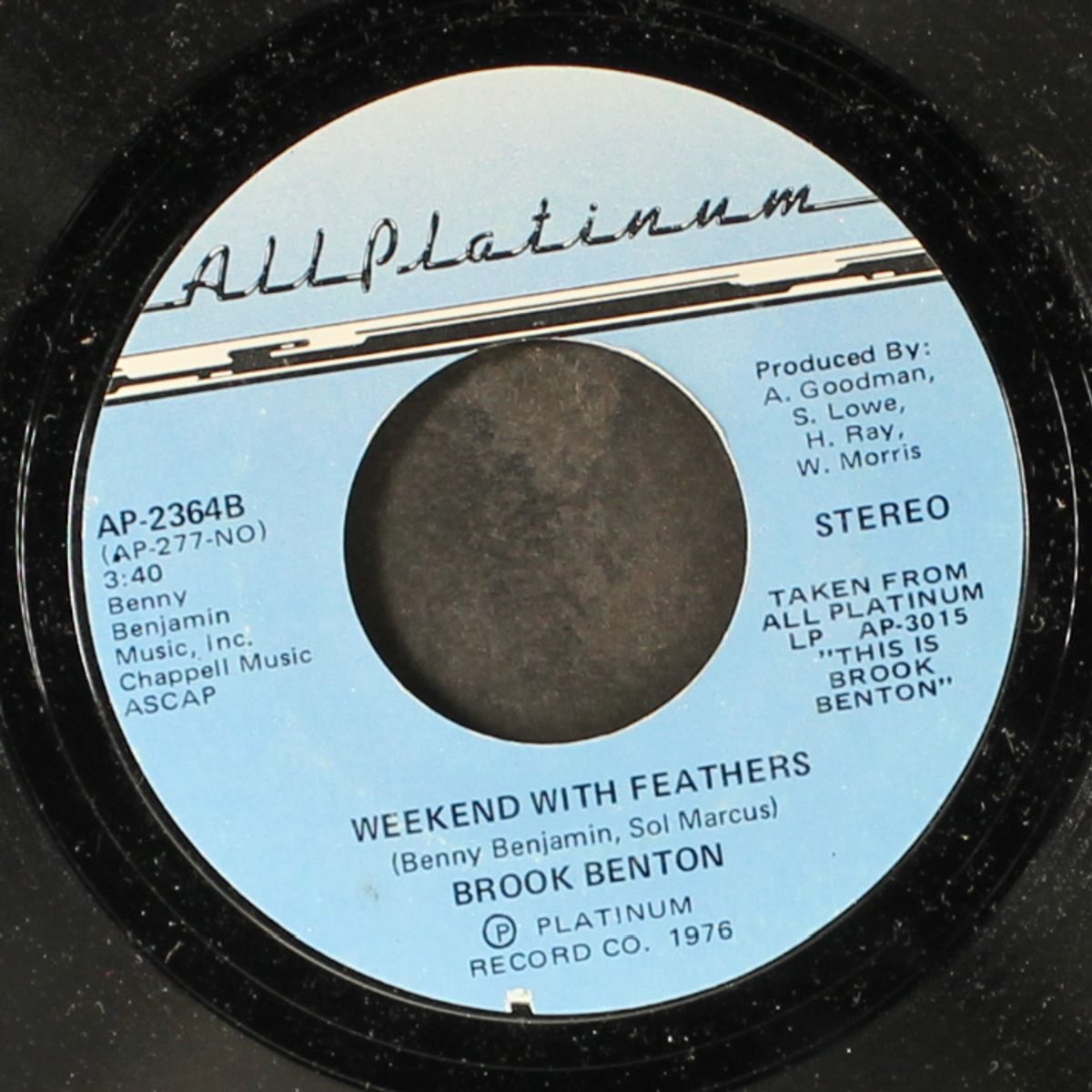 can't take my eyes off you by BROOK BENTON