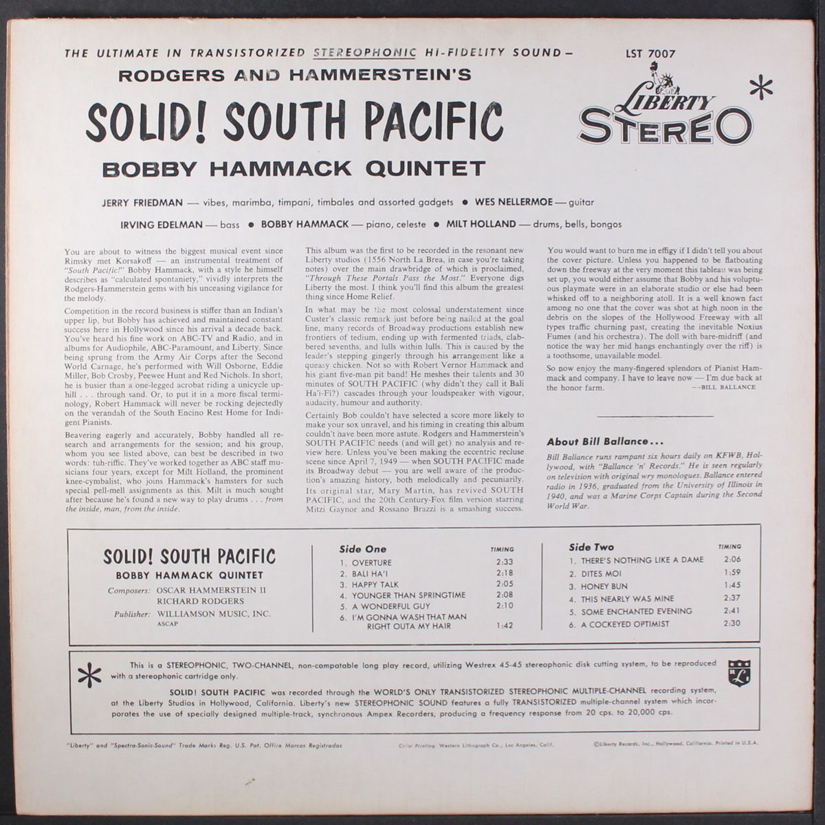 solid! south pacific by BOBBY HAMMACK QUINTET