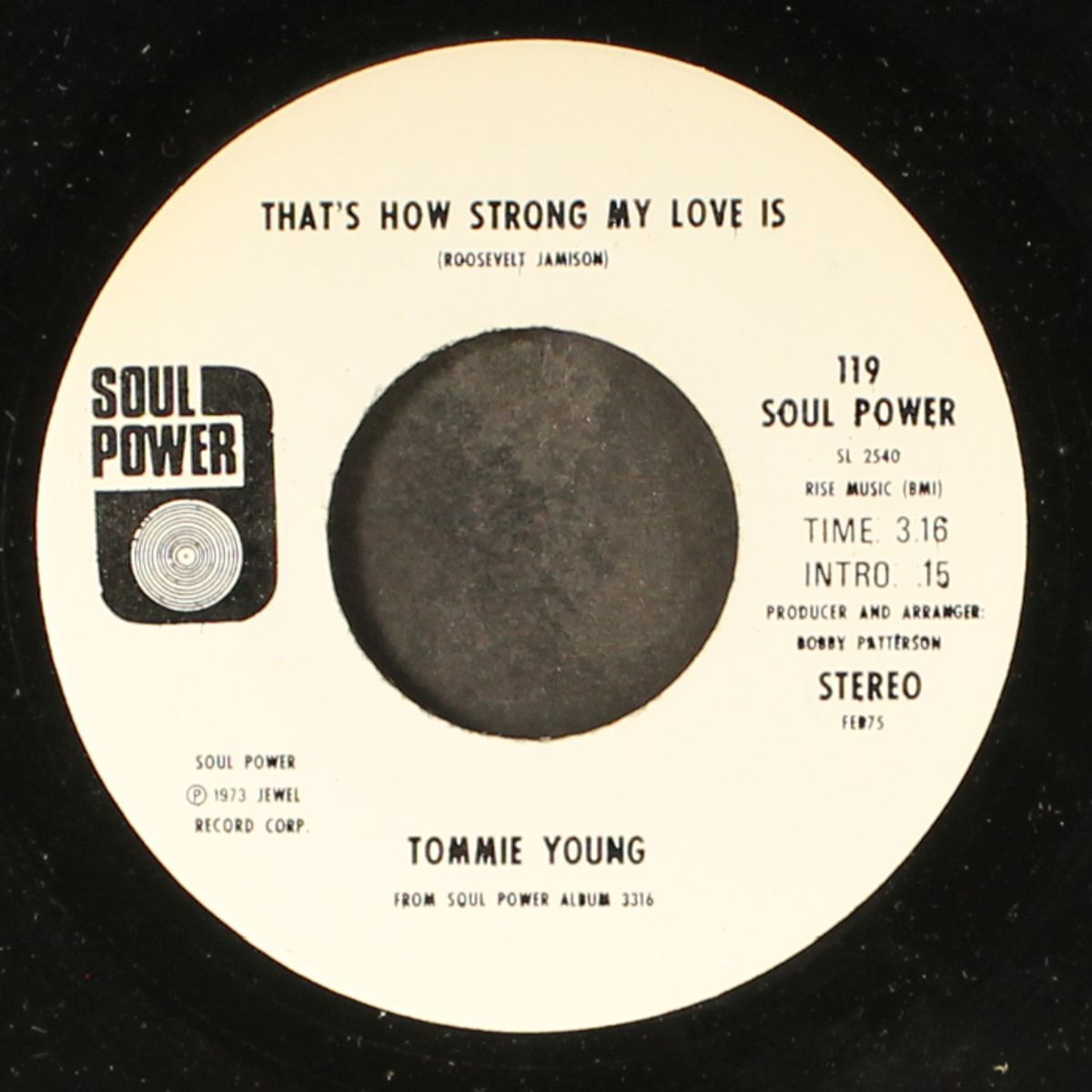 get out of my life / that's how strong my love is by TOMMIE YOUNG
