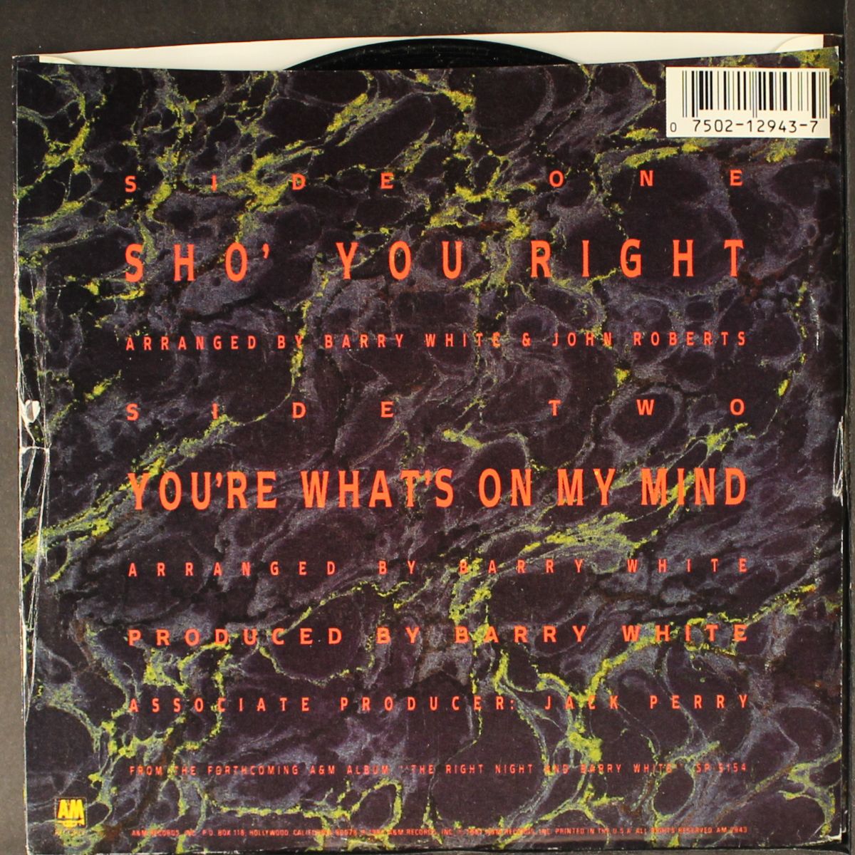 sho' you right / same by BARRY WHITE