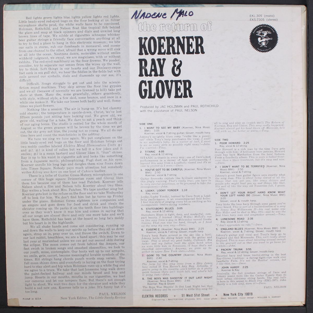 the return of by KOERNER, RAY & GLOVER