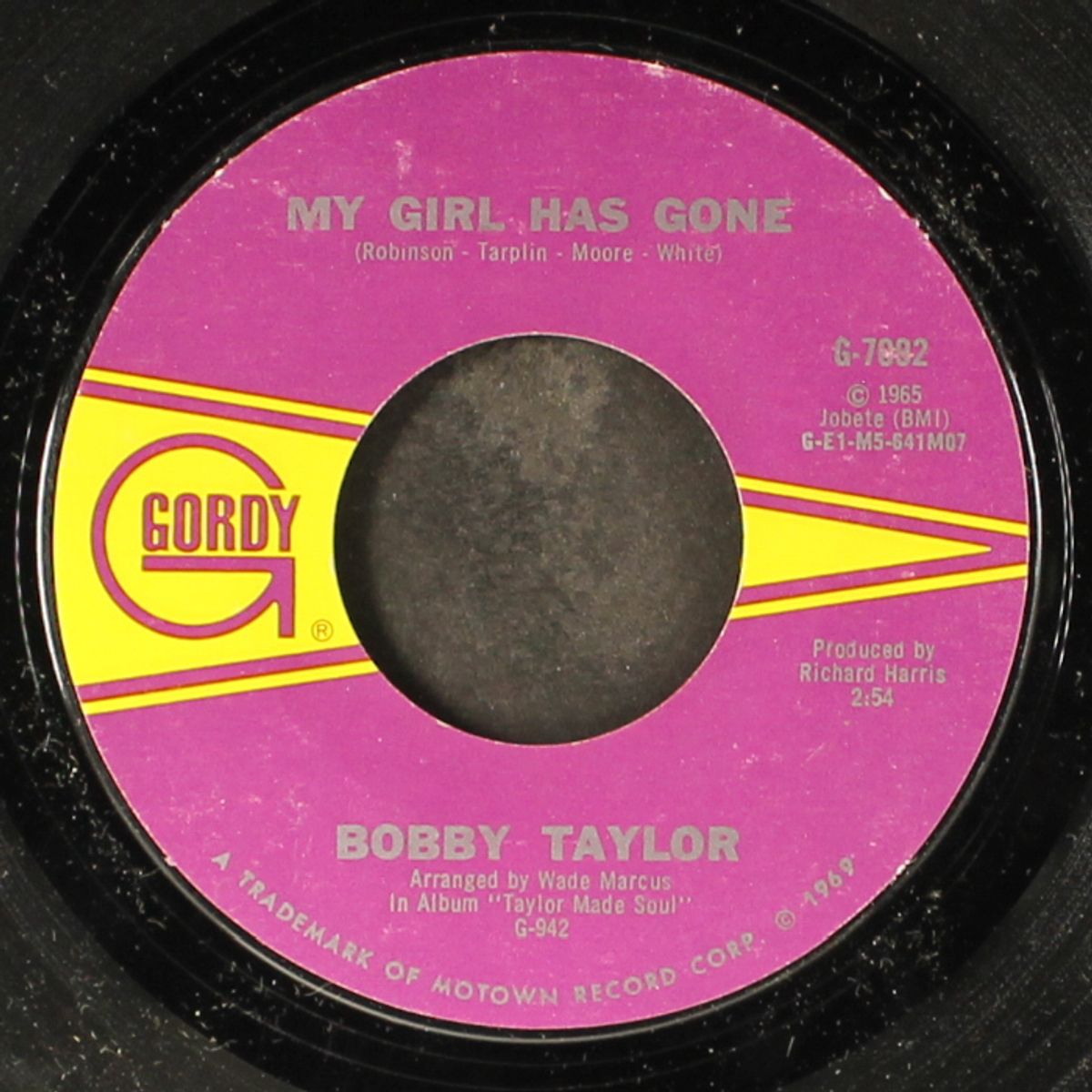 my girl has gone / it should have been me loving her by BOBBY TAYLOR