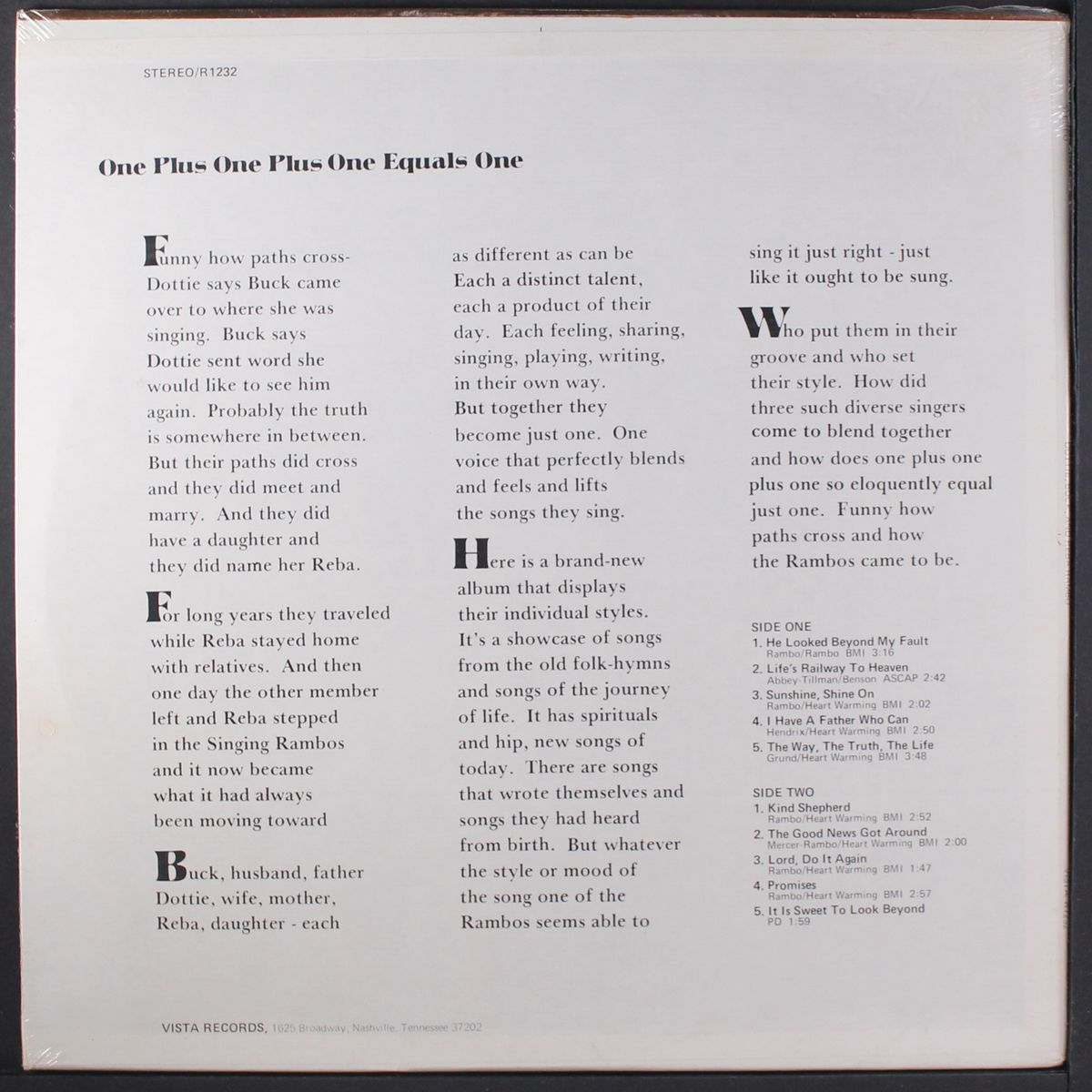 the singing rambos by BUCK, DOTTIE, & REBA RAMBO