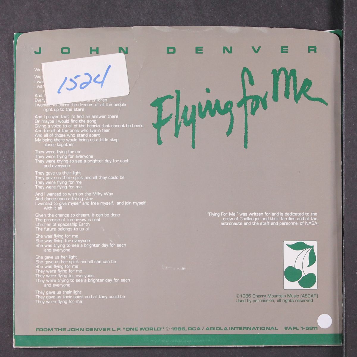 flying for me / let us begin by JOHN DENVER