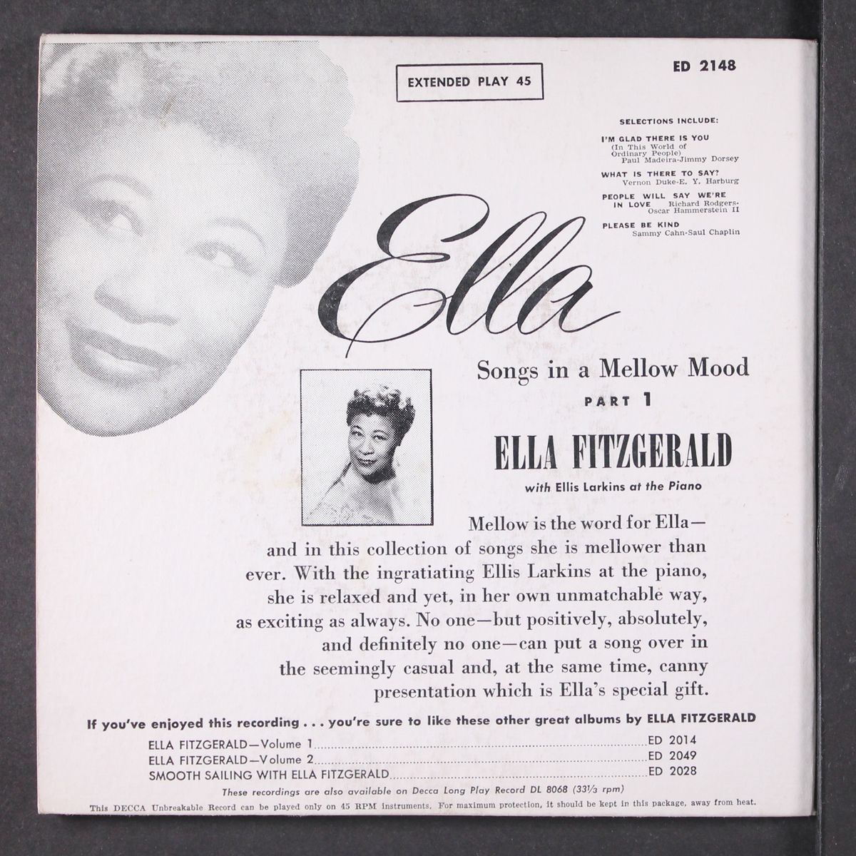songs in a mellow mood, part 1 by ELLA FITZGERALD