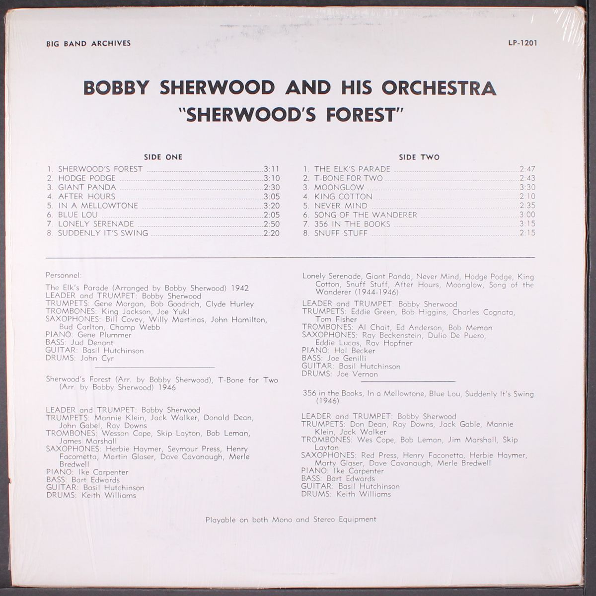 sherwood's forest by BOBBY SHERWOOD