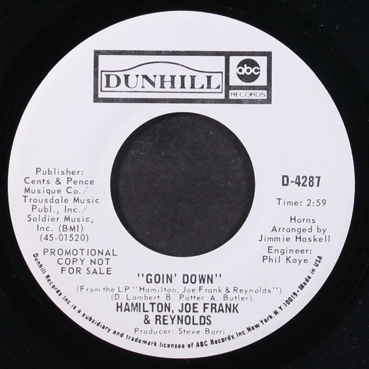goin' down by HAMILTON, JOE FRANK & REYNOLDS