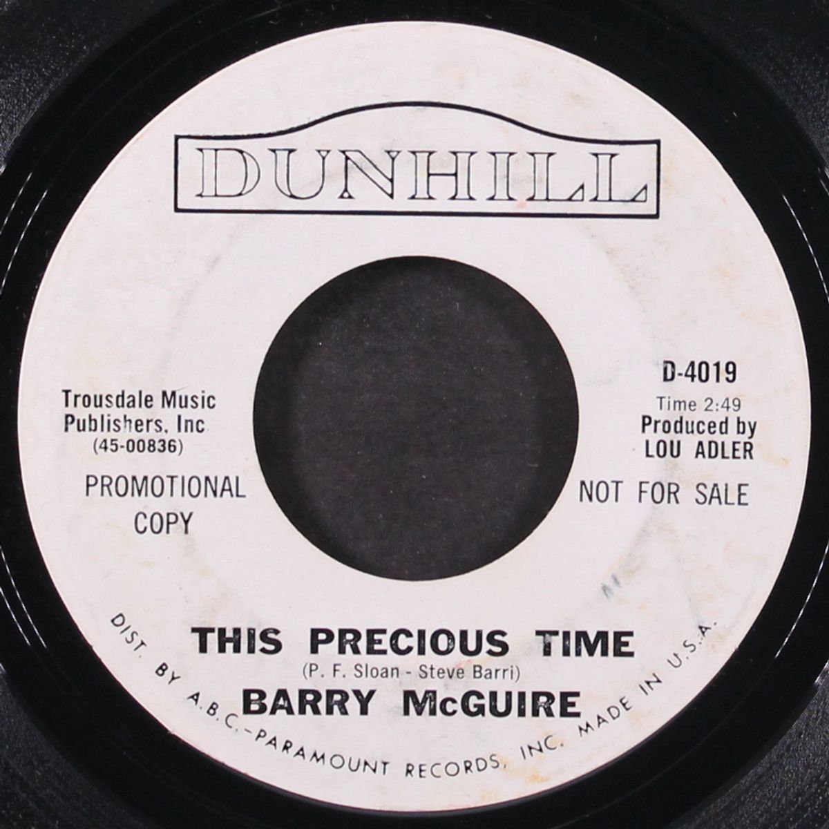 this precious time by BARRY MCGUIRE