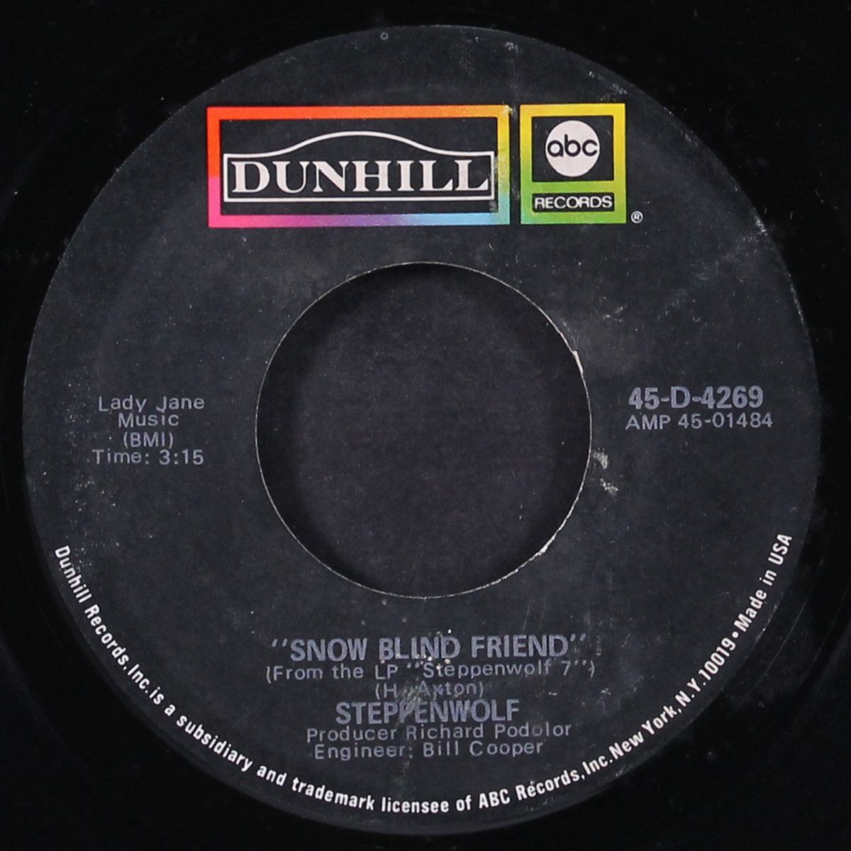 snow blind friend / hippo stomp by STEPPENWOLF
