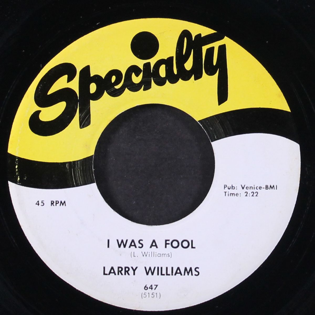 peaches and cream / i was a fool by LARRY WILLIAMS
