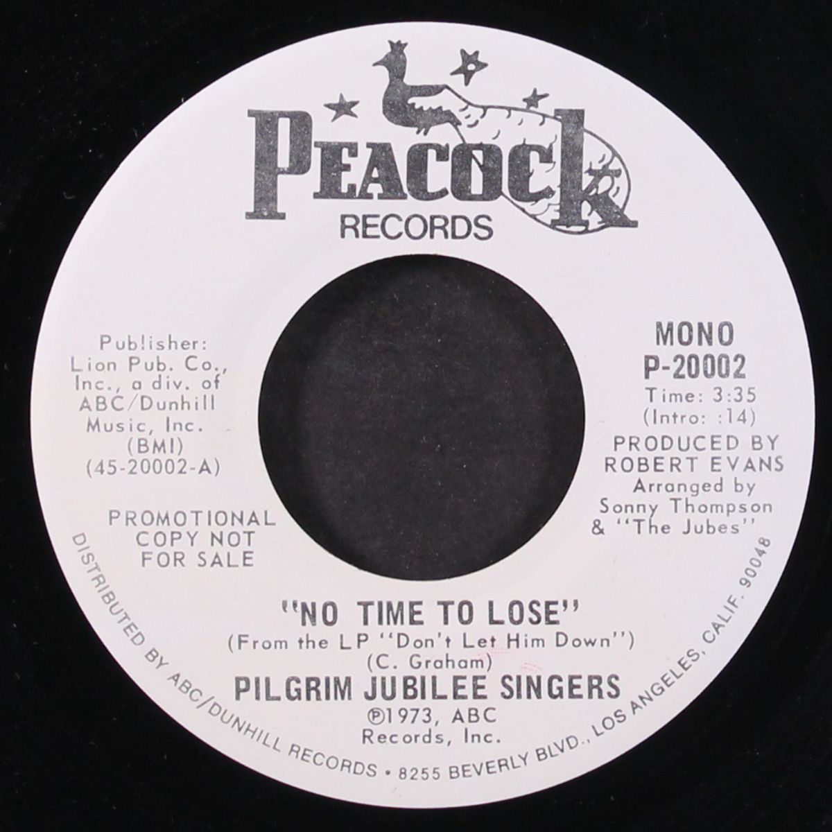 no time to lose / mono by PILGRIM JUBILEE SINGERS