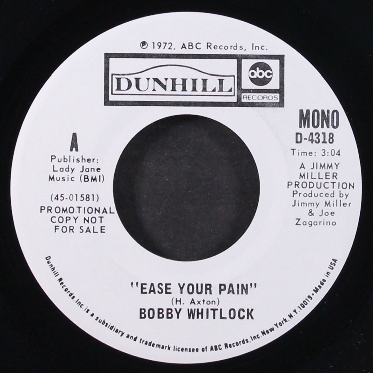 ease your pain / mono by BOBBY WHITLOCK
