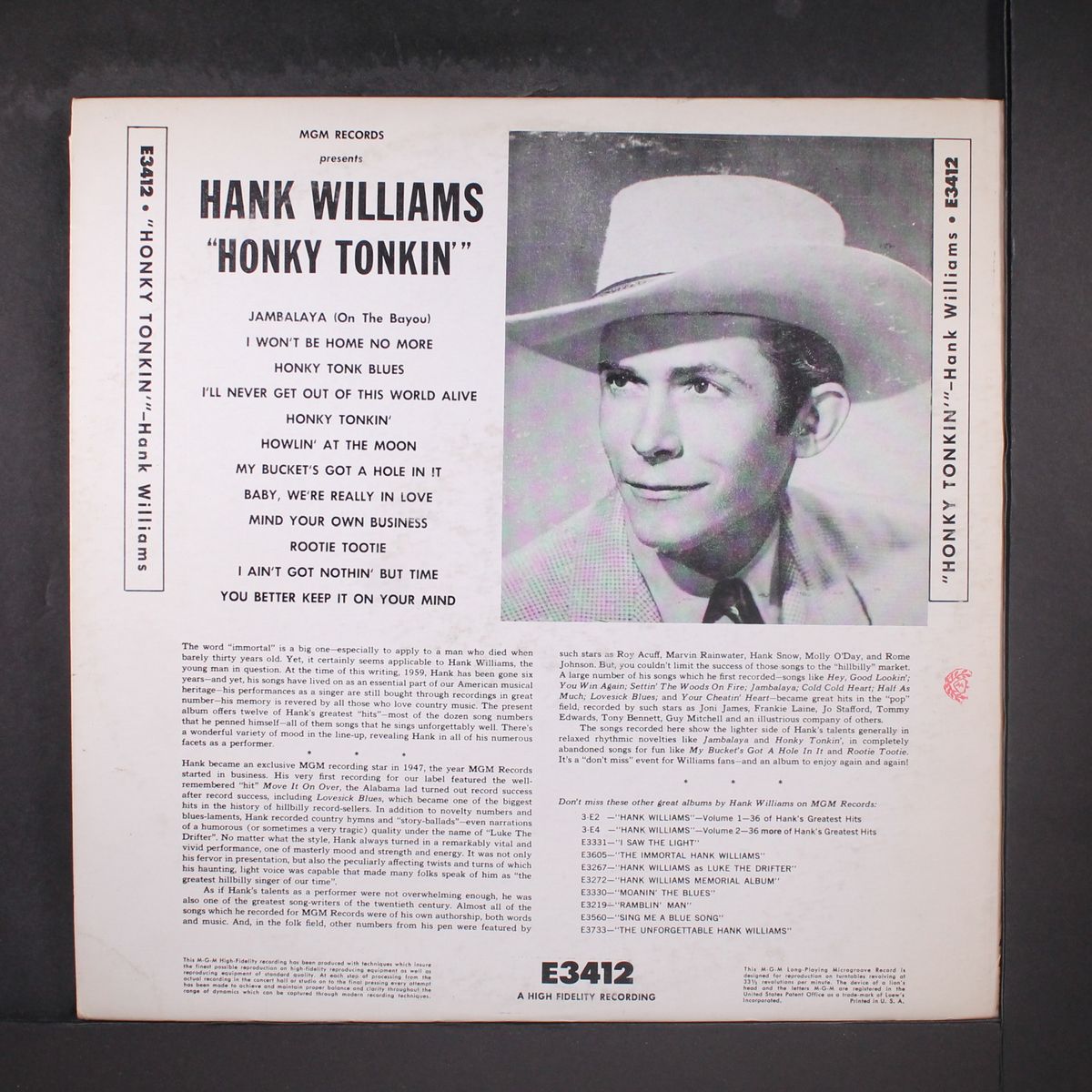 honky-tonkin' by HANK WILLIAMS