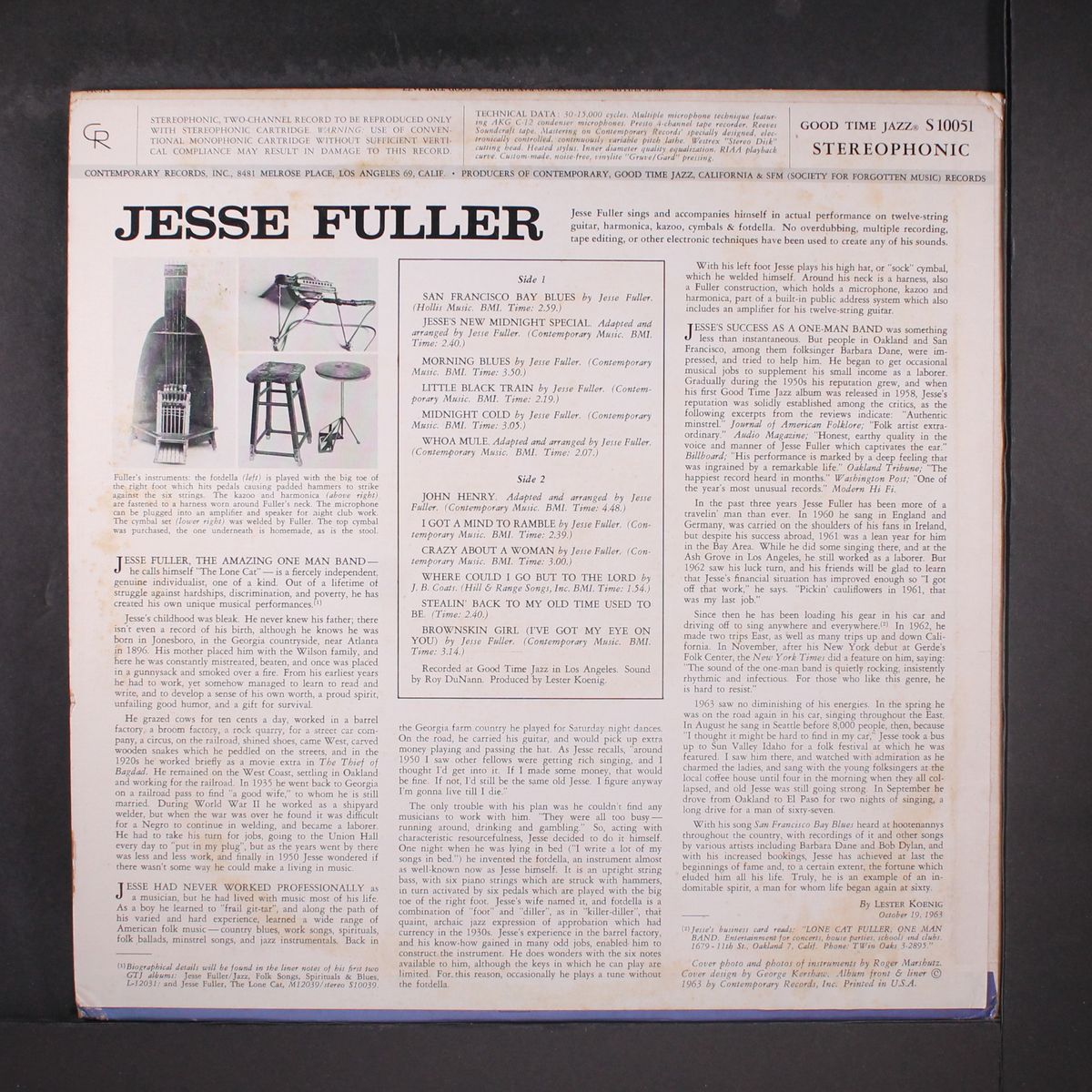 san francisco bay blues by JESSE FULLER