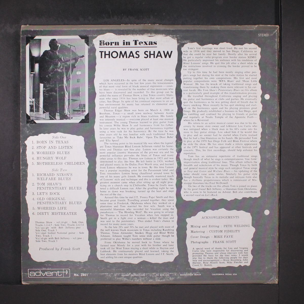 born in texas by THOMAS SHAW