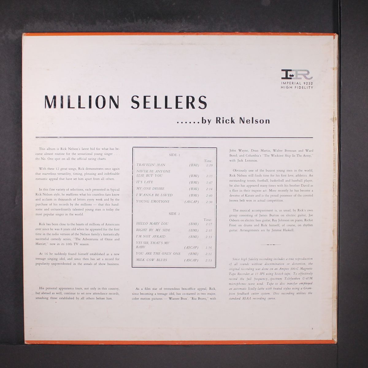 million sellers by RICKY NELSON