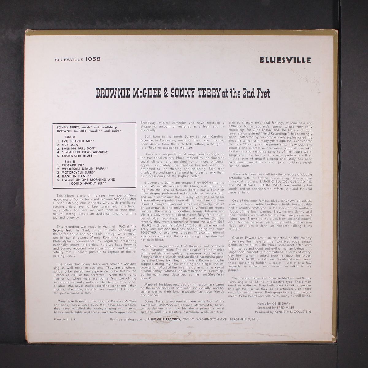 at the 2nd fret by BROWNIE MCGHEE & SONNY TERRY