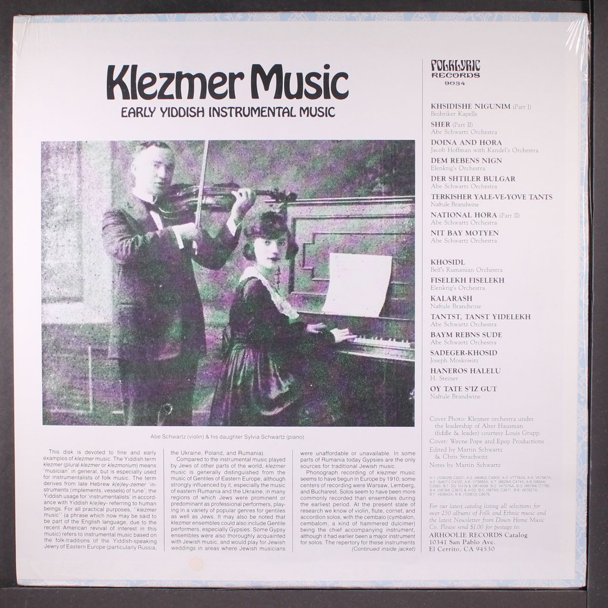 klezmer music - early yiddish instrumental music; the first recordings: 1910-1927 by VARIOUS