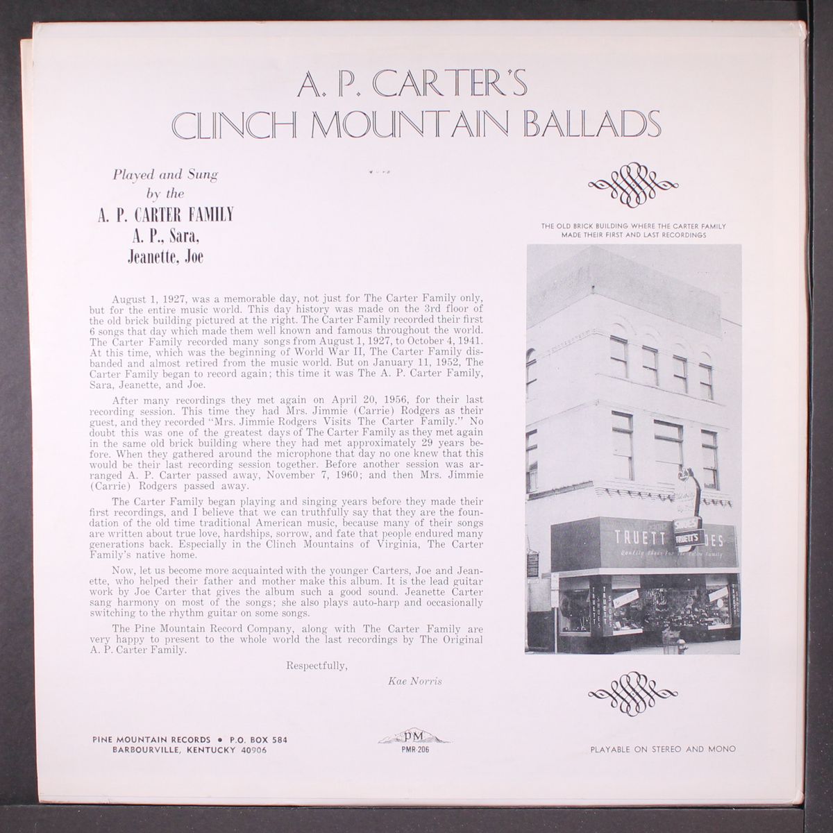 a. p. carter's clinch mountain ballads by A.P. CARTER FAMILY