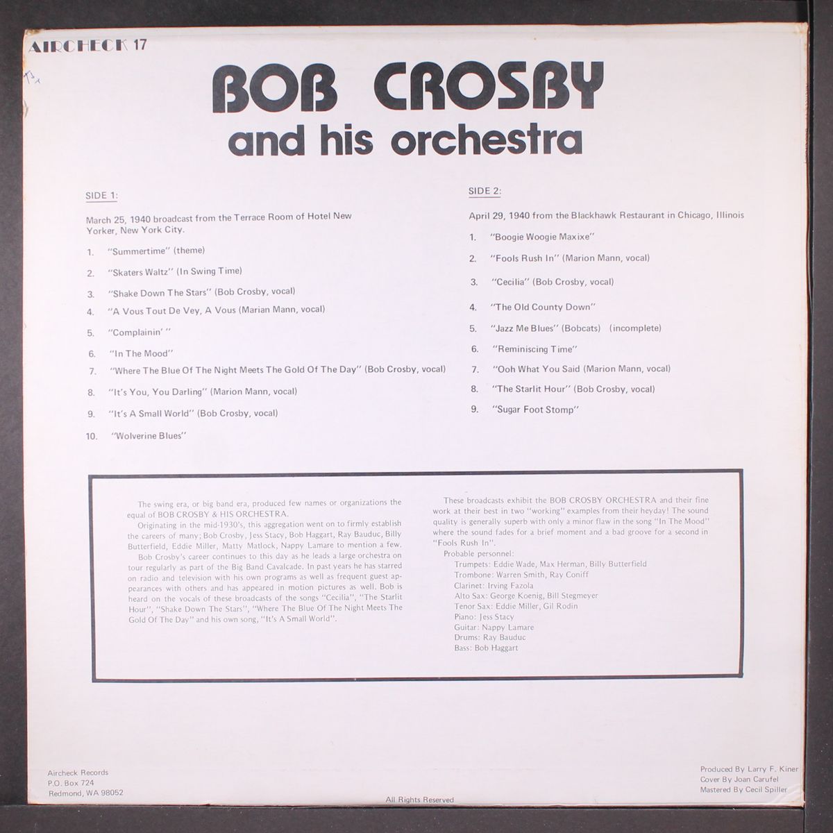 on the air by BOB CROSBY