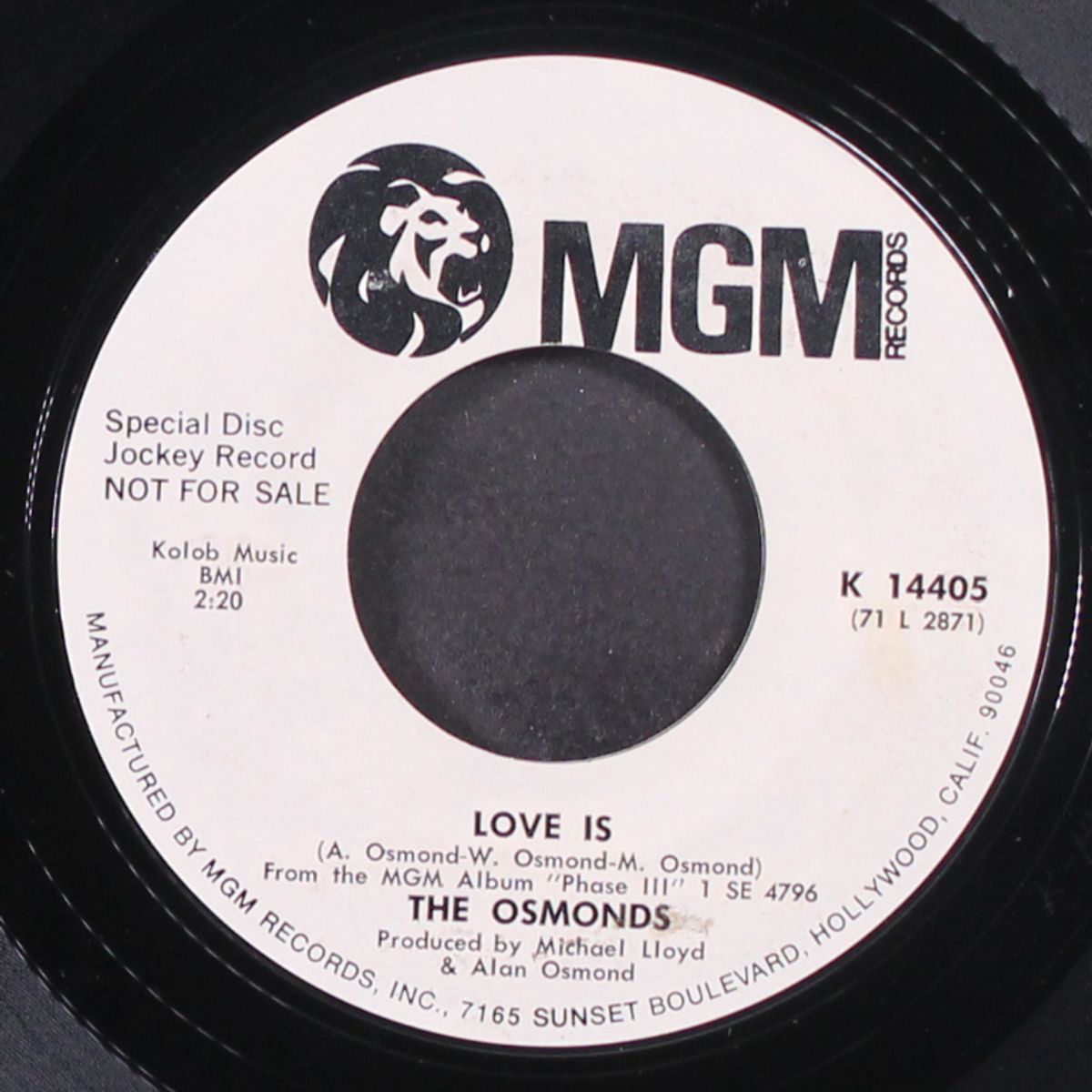 love is / hold her tight by OSMONDS