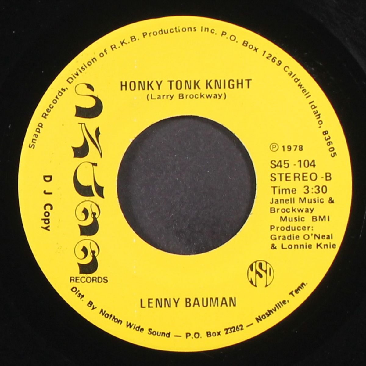 from a jack to a king / honky tonk knight by LENNY BAUMAN