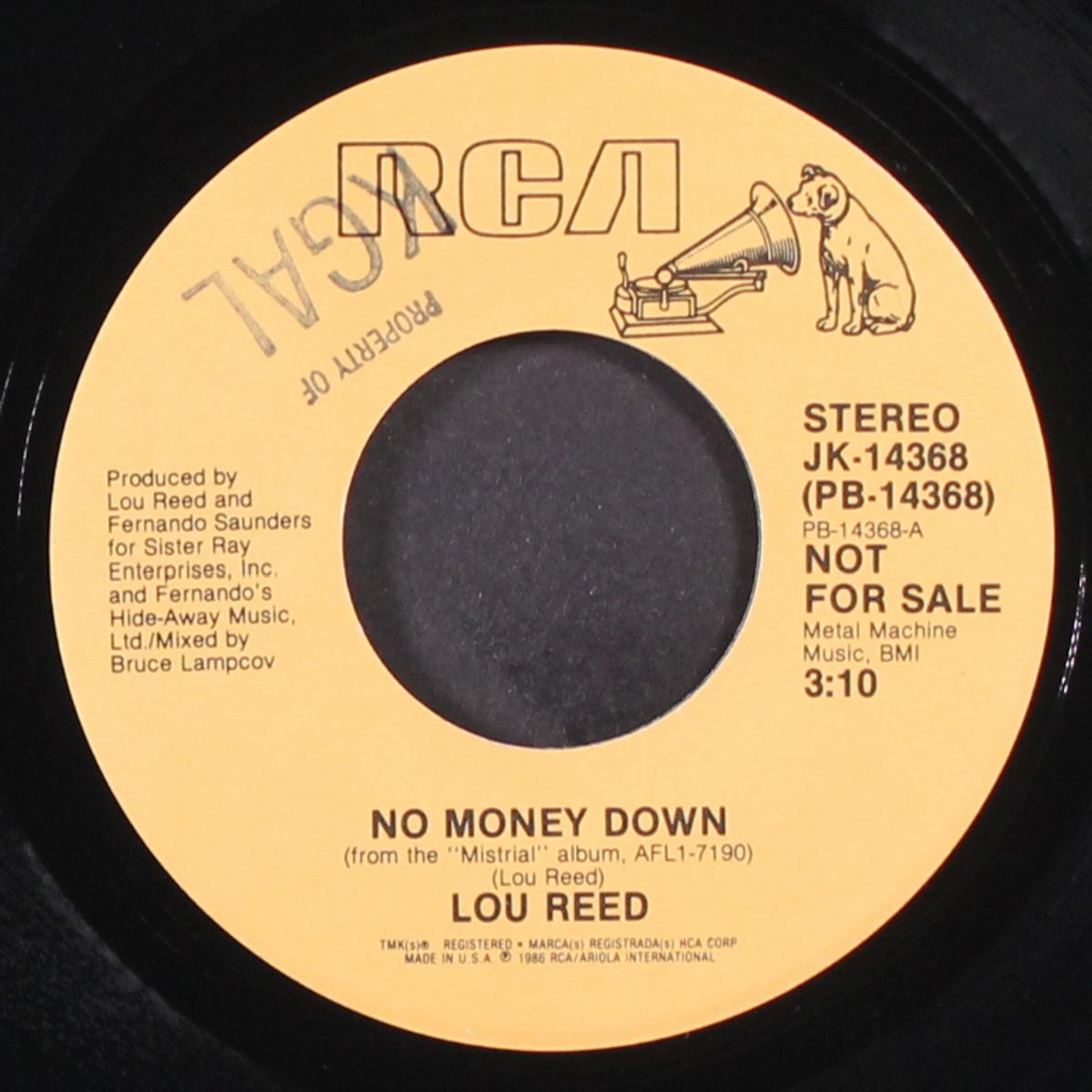 no money down / same by LOU REED