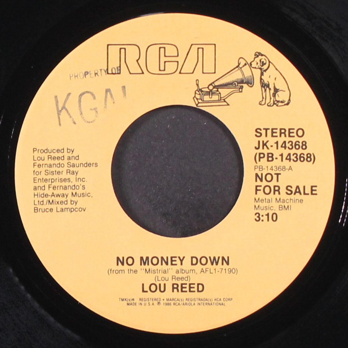 no money down / same by LOU REED