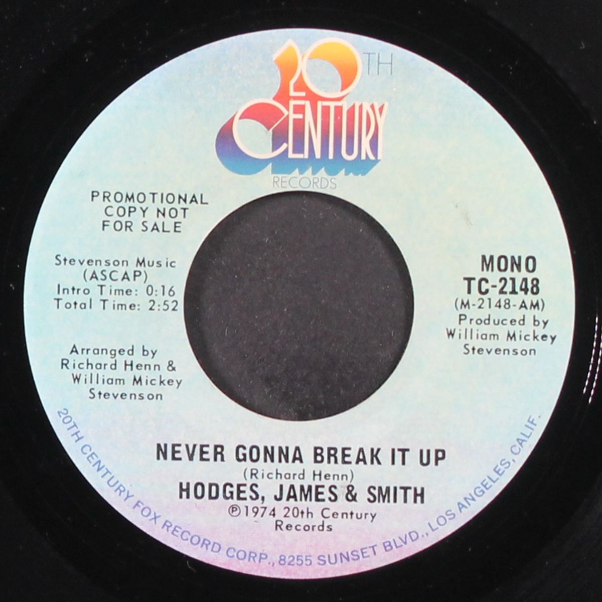 never gonna break it up / mono by HODGES, JAMES & SMITH