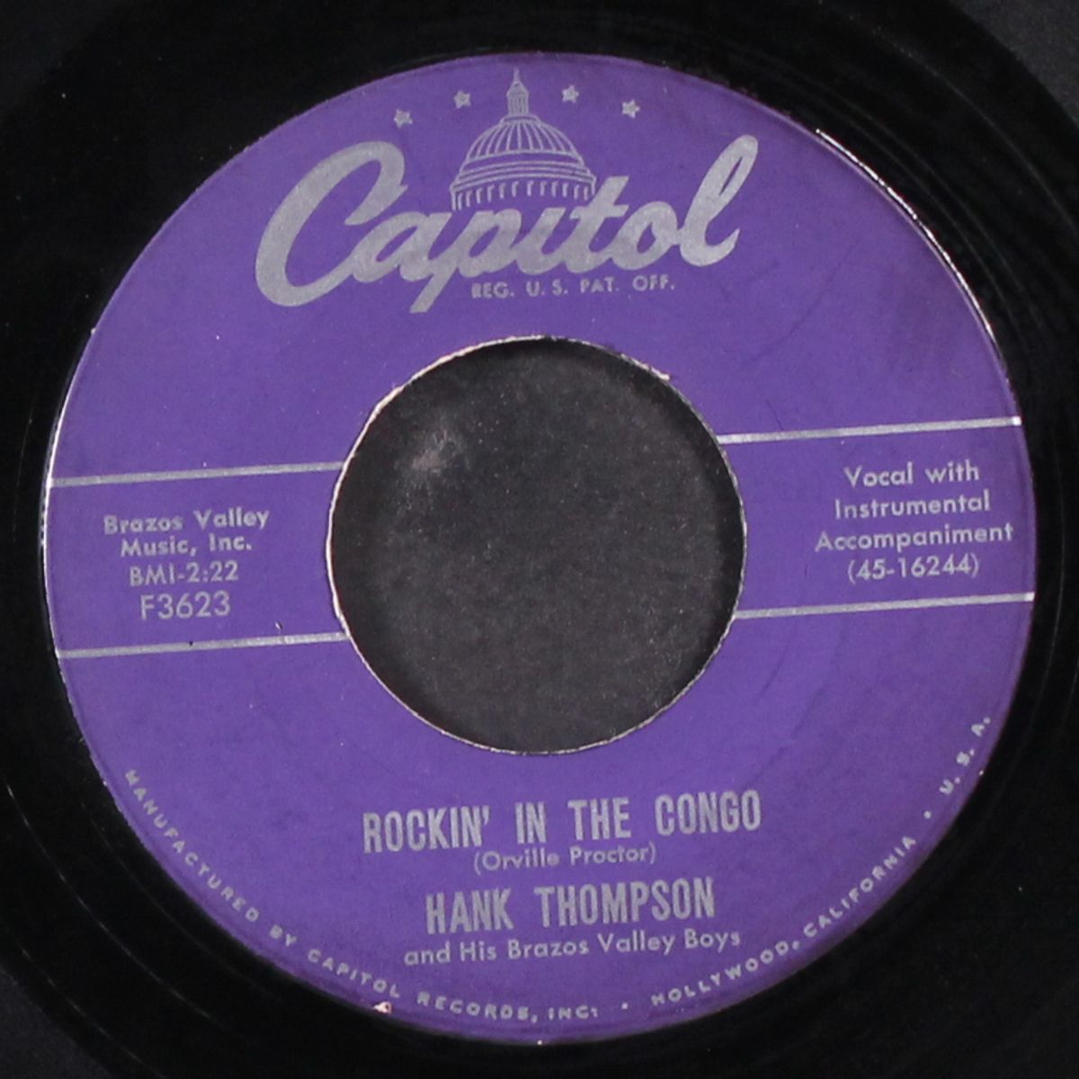 rockin' in the congo by HANK THOMPSON